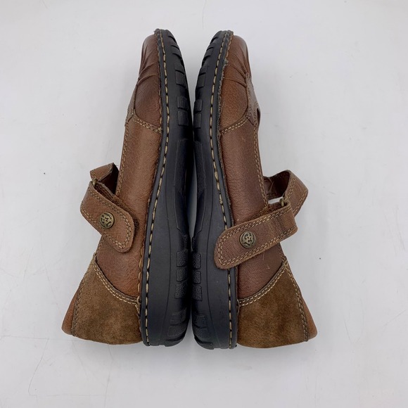 Earth Spirit Brown Leather Mary Jane Flats Shoes Women 9 Academia Boho School - Picture 13 of 14